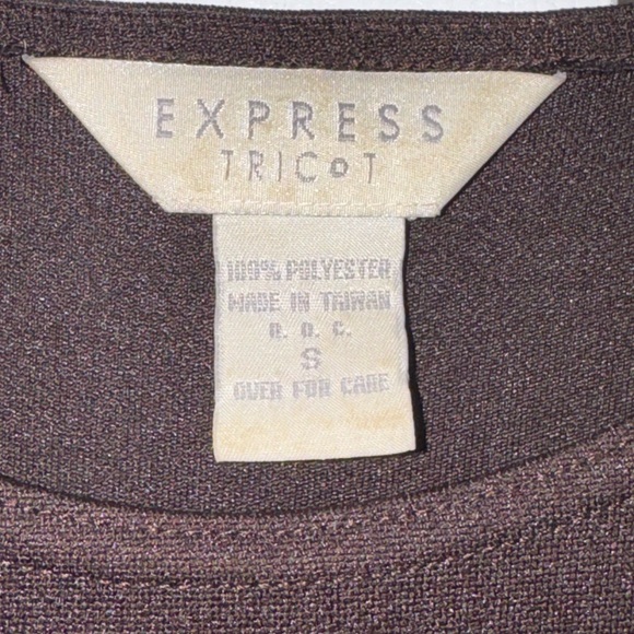 Express Tricot Sleeveless Brown Knit Dress | Size S - Picture 3 of 4